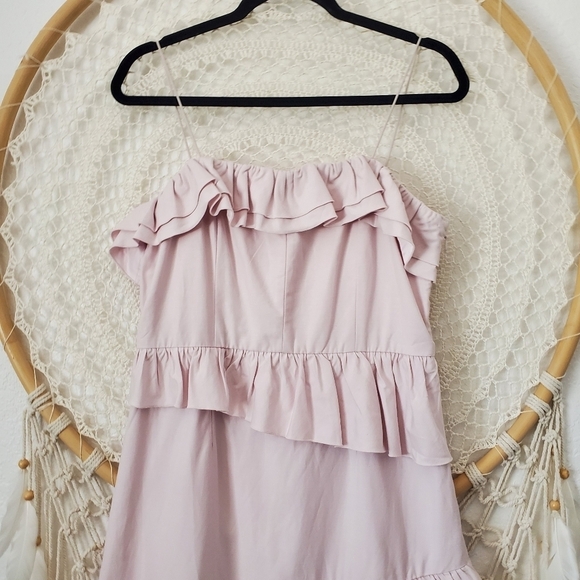 Brock Collection × H&M Ruffle Flounced Dress Linen Blend Size Medium Blogger Fav - Picture 6 of 14